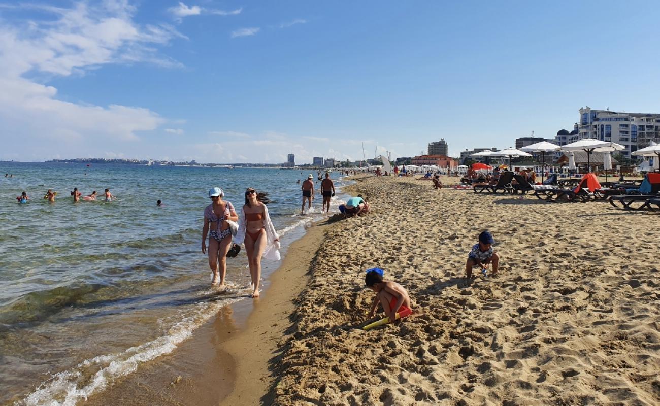 Photo of Sunny beach with white fine sand surface