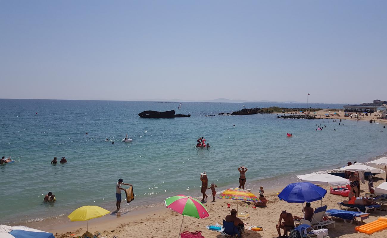 Photo of Olympic hope beach with white fine sand surface