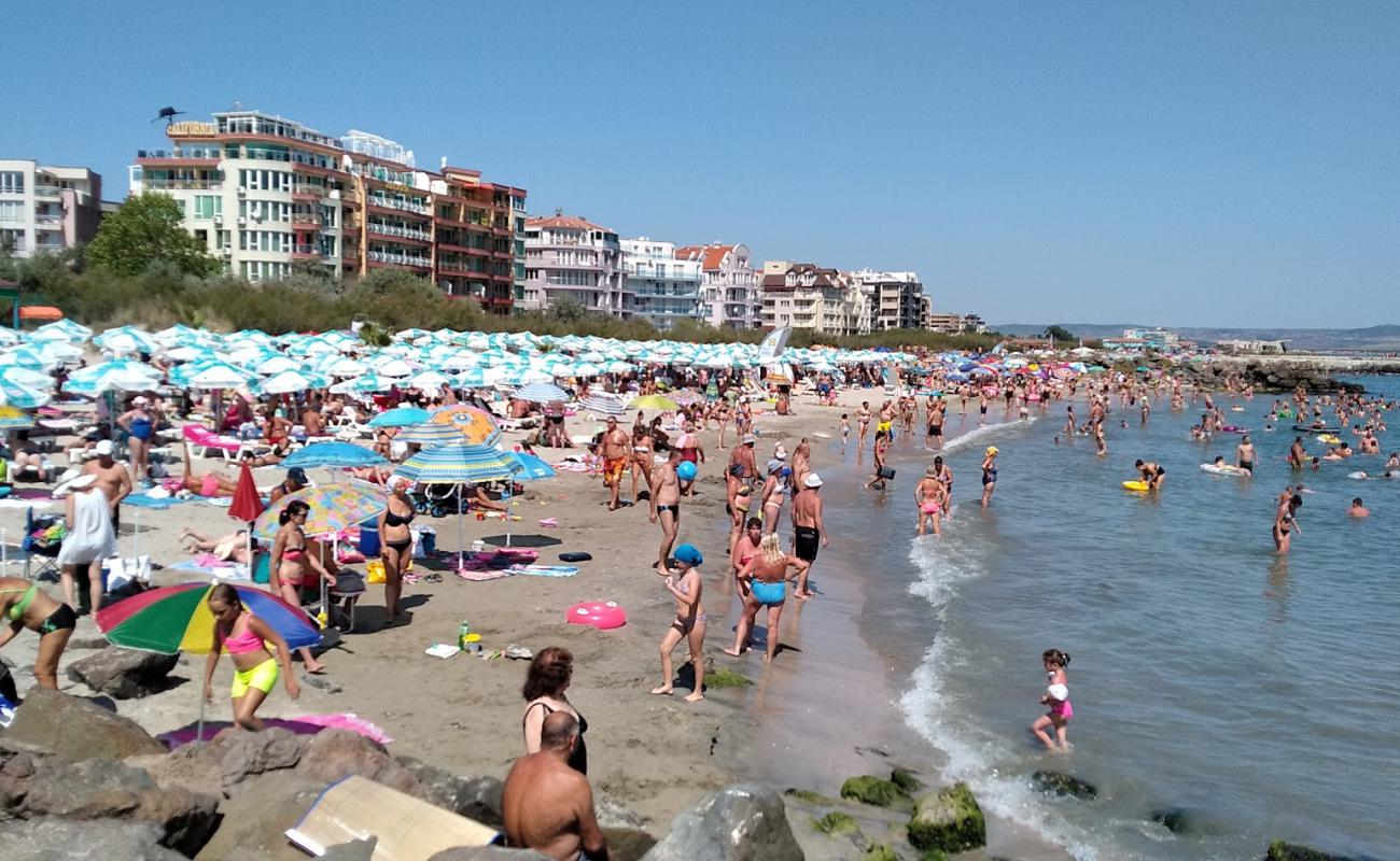 Photo of Pomorie beach with bright sand surface