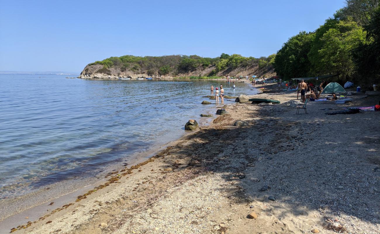 Photo of Vromus beach with gray sand &  pebble surface