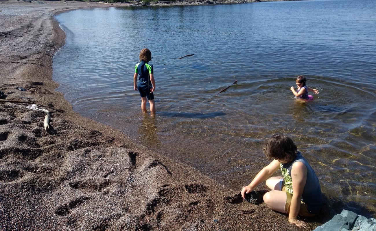 Photo of Government Dock Beach with gray fine pebble surface