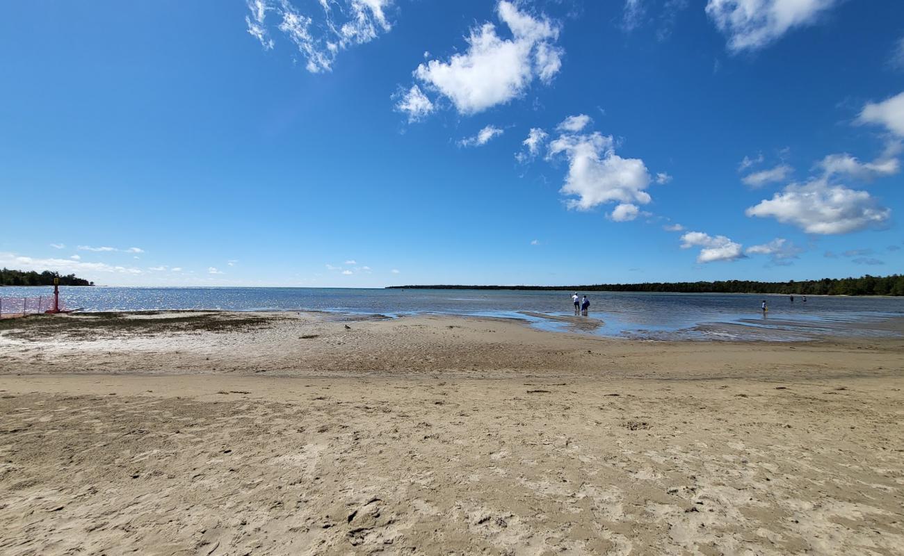 Photo of Singing Sands with bright sand surface