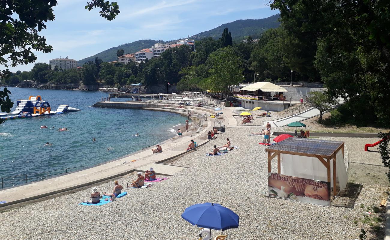 Photo of Kvarner beach with concrete cover surface