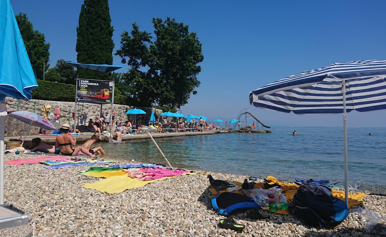 Photo of Tomasevac beach with light fine pebble surface