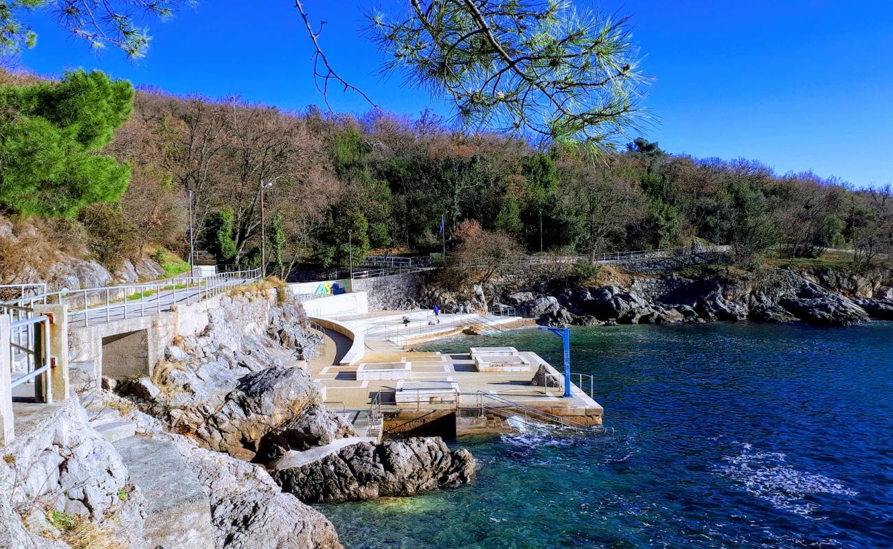 Photo of Kostanj beach with concrete cover surface