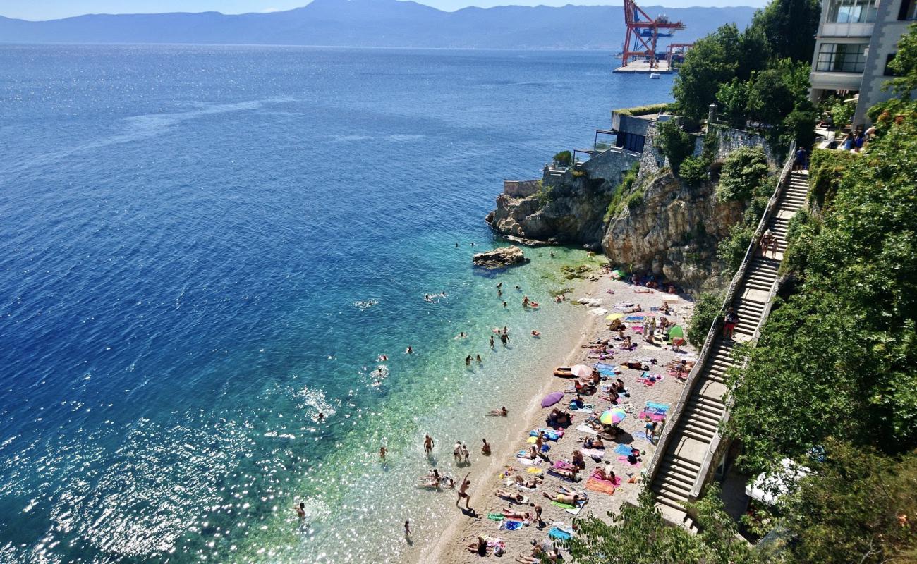 Photo of Sablicevo beach with light fine pebble surface