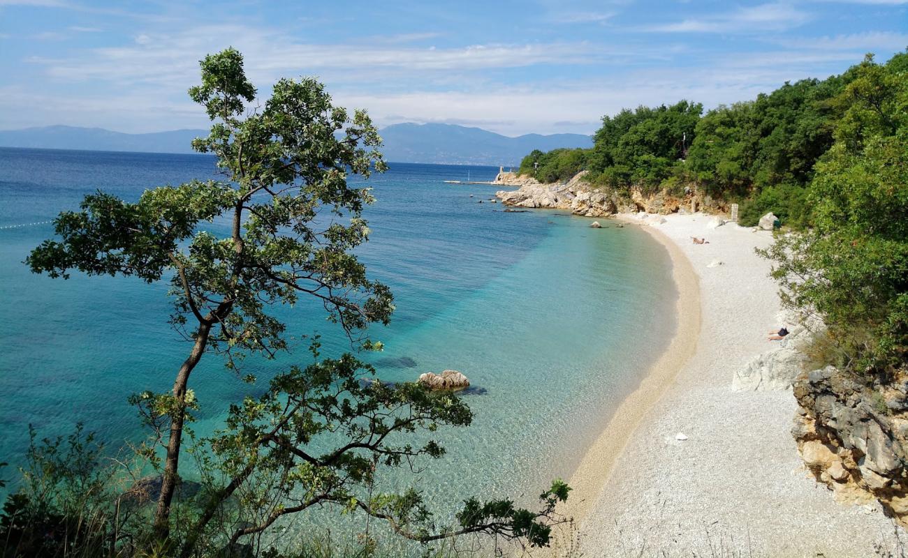 Photo of Kostrena beach with light fine pebble surface