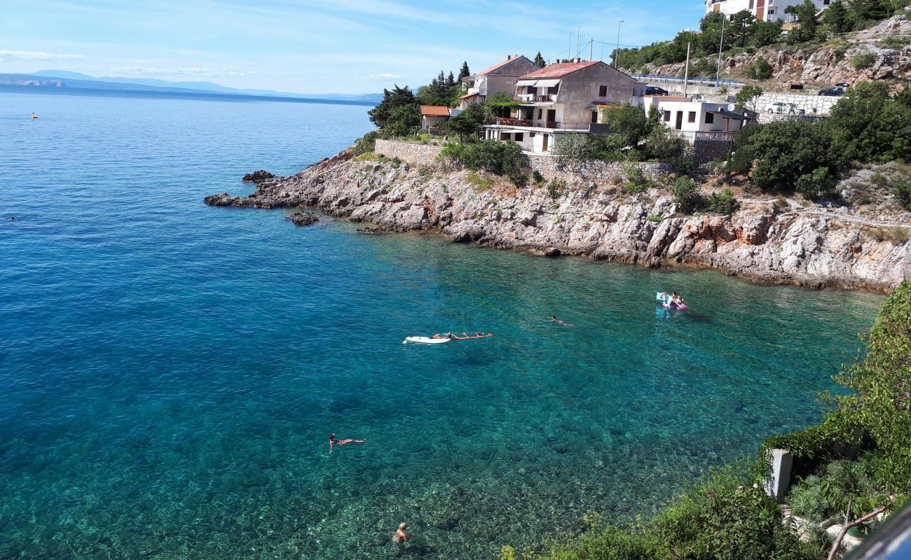 Photo of Draga beach with gray pebble surface