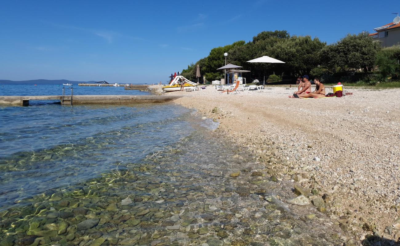 Photo of Donje Petrcane beach with light pebble surface