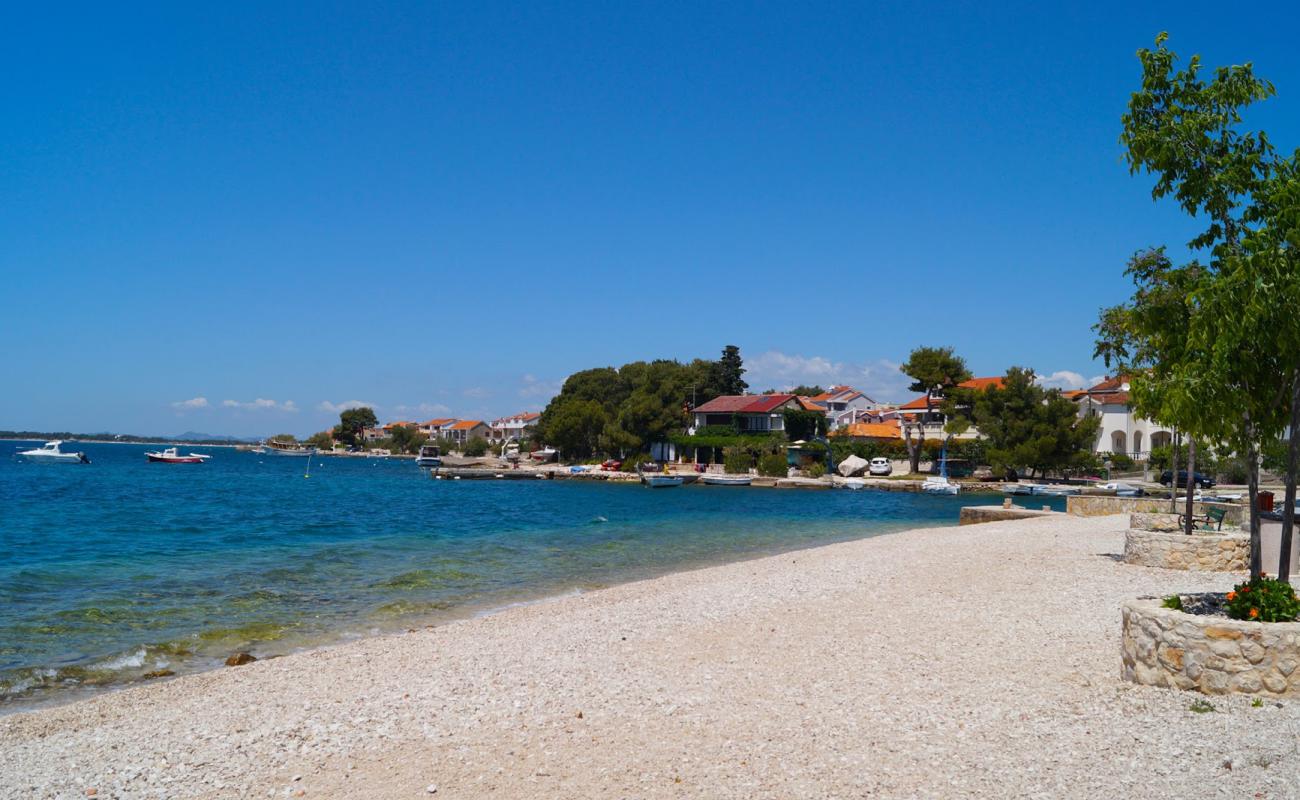 Photo of Brodarica beach with light fine pebble surface