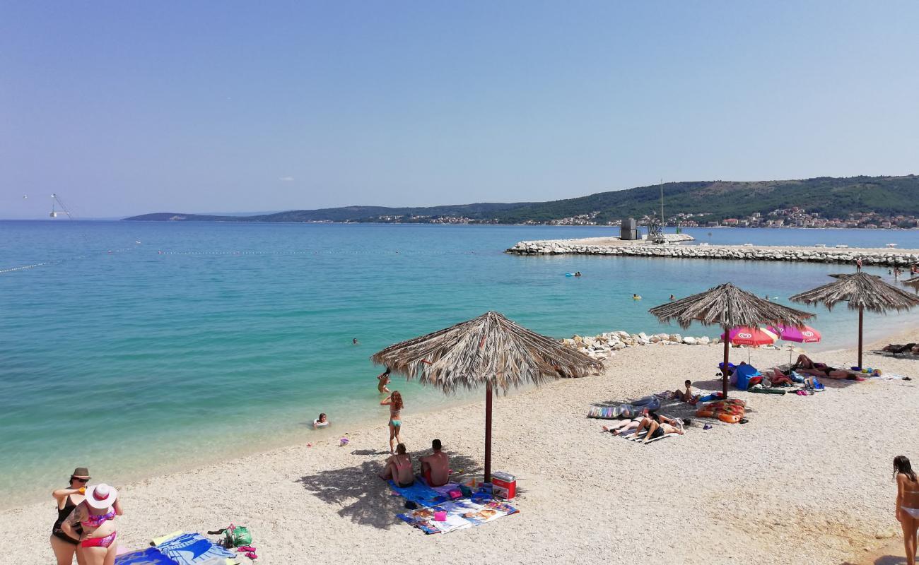 Photo of Divulje beach with light fine pebble surface