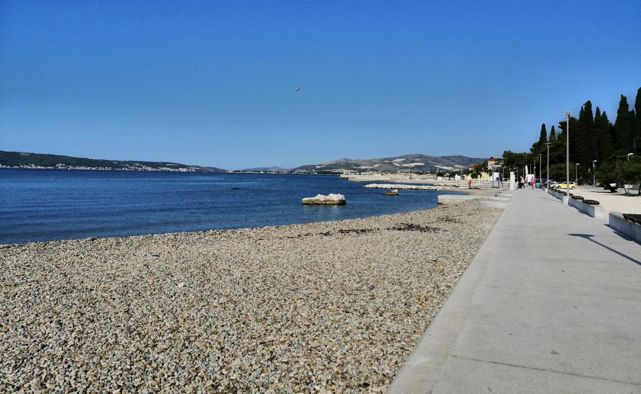 Photo of Ostrog beach with light pebble surface