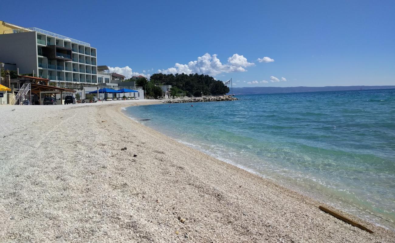 Photo of Plaza Strozanac with light fine pebble surface