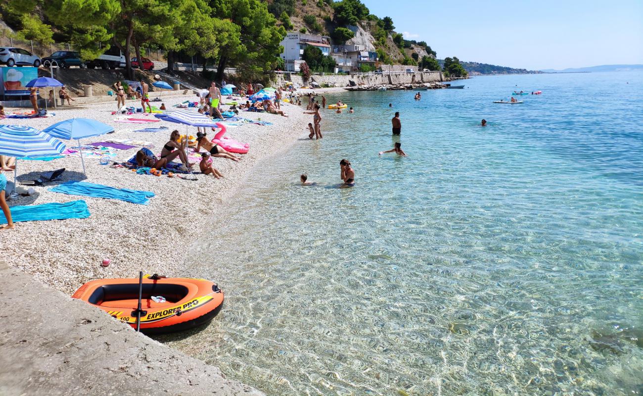 Photo of Krilo beach with light fine pebble surface