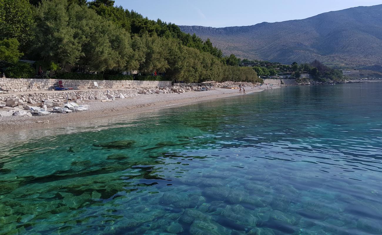 Photo of Trstenica II beach with gray fine pebble surface