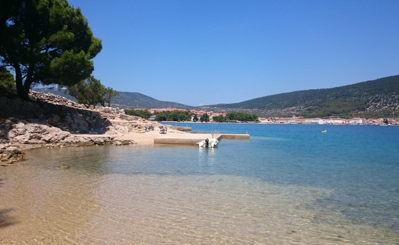 Photo of Drazica beach with concrete cover surface