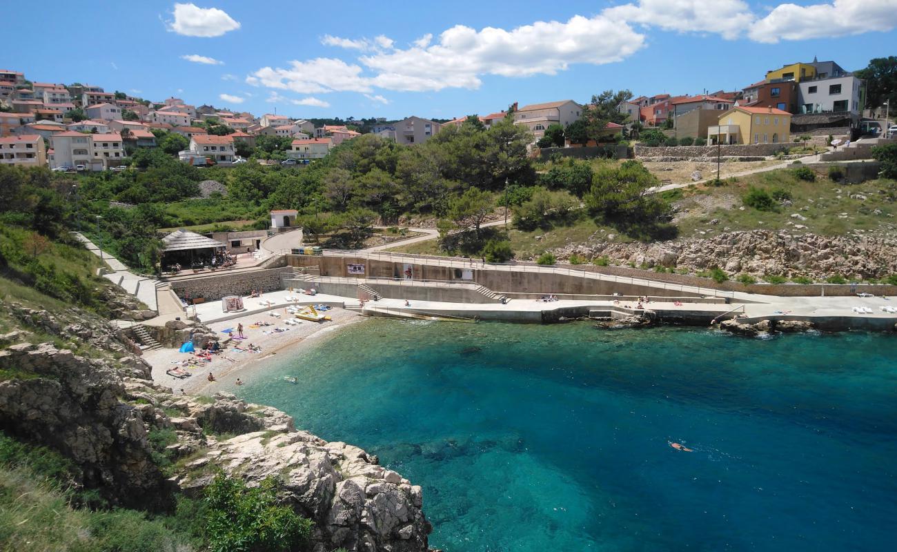 Photo of Vrbnik beach with light fine pebble surface