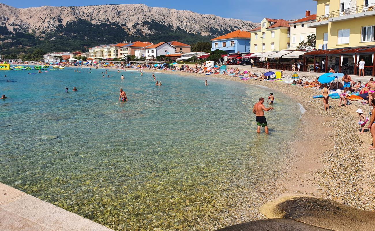 Photo of Vela beach with light fine pebble surface