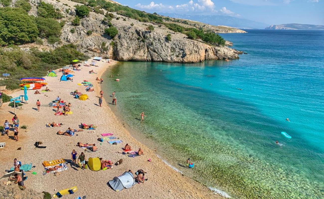 Photo of Zala beach with white pebble surface