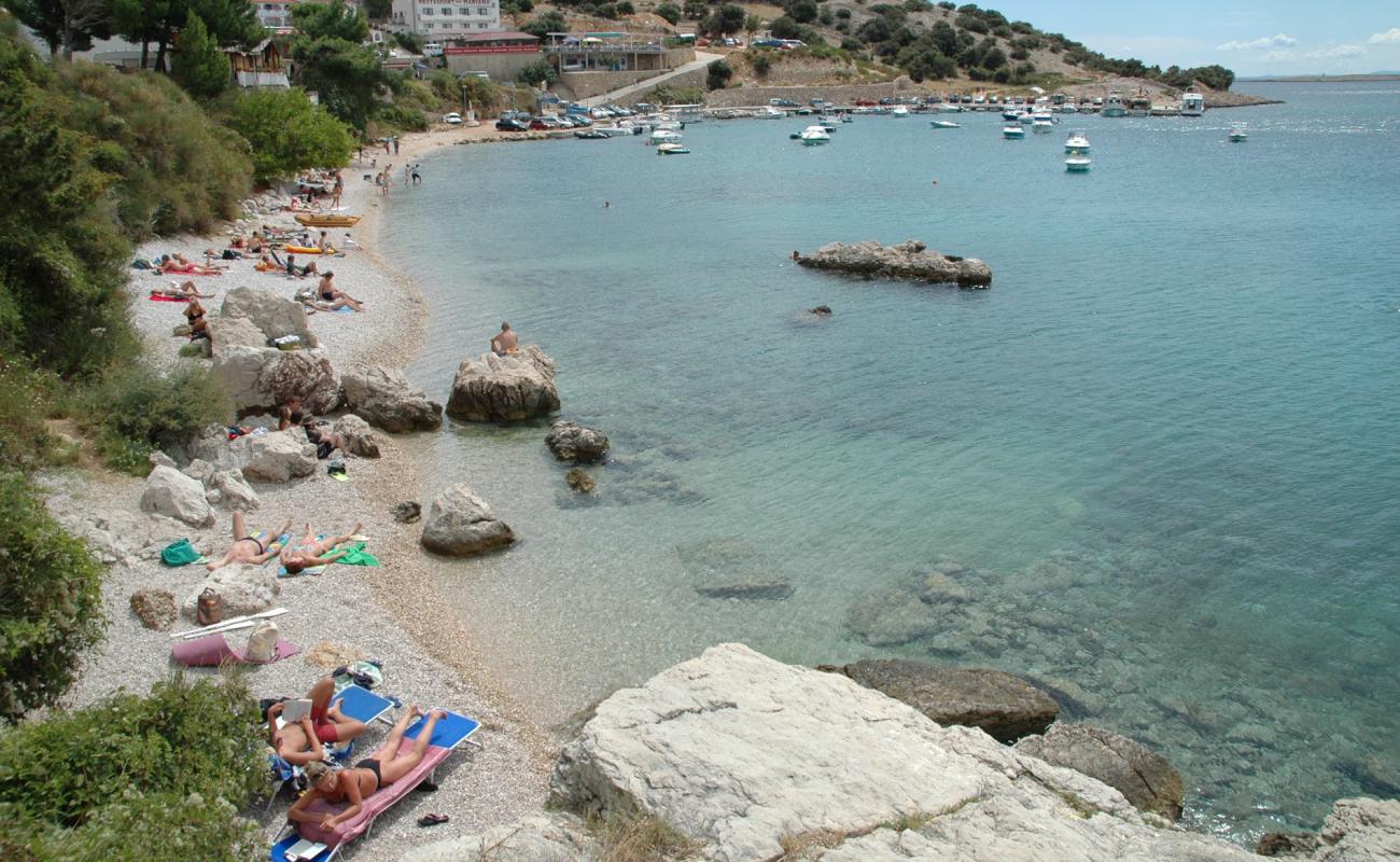 Photo of Stara Baska beach with white pebble surface