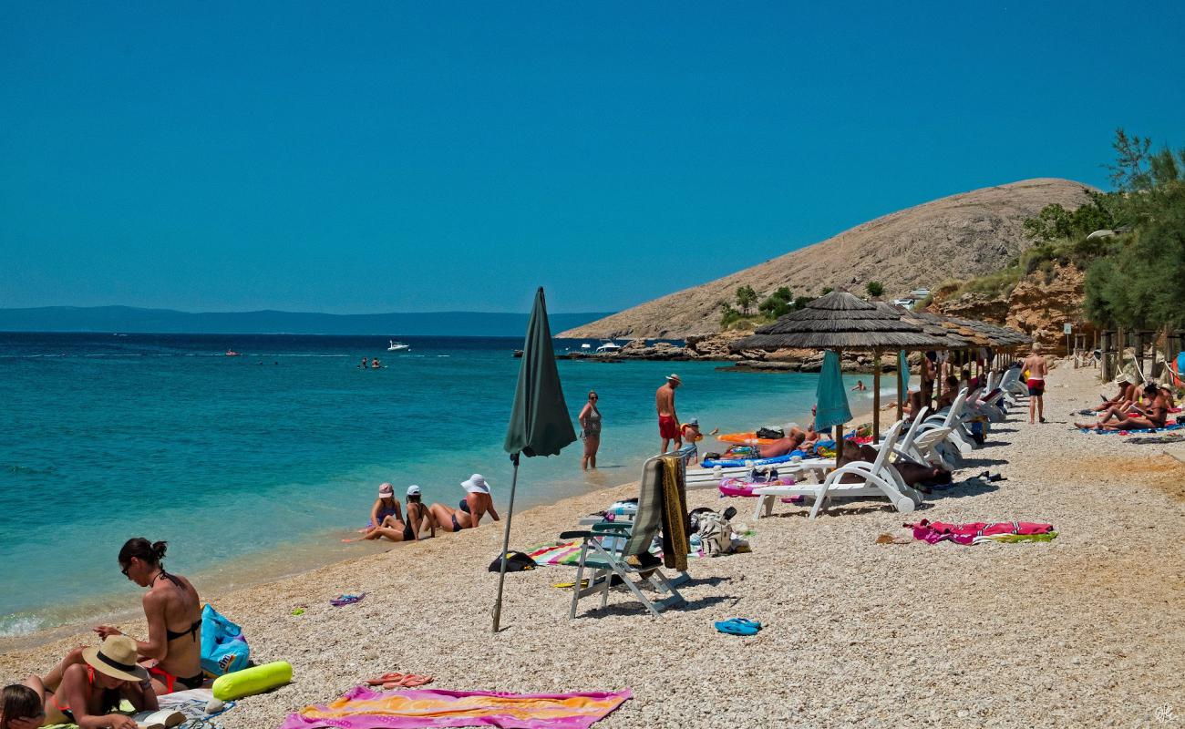 Photo of Skrila beach with white fine pebble surface