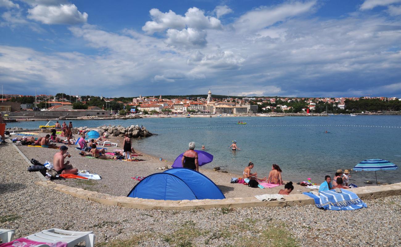 Photo of Jezevac beach with light fine pebble surface