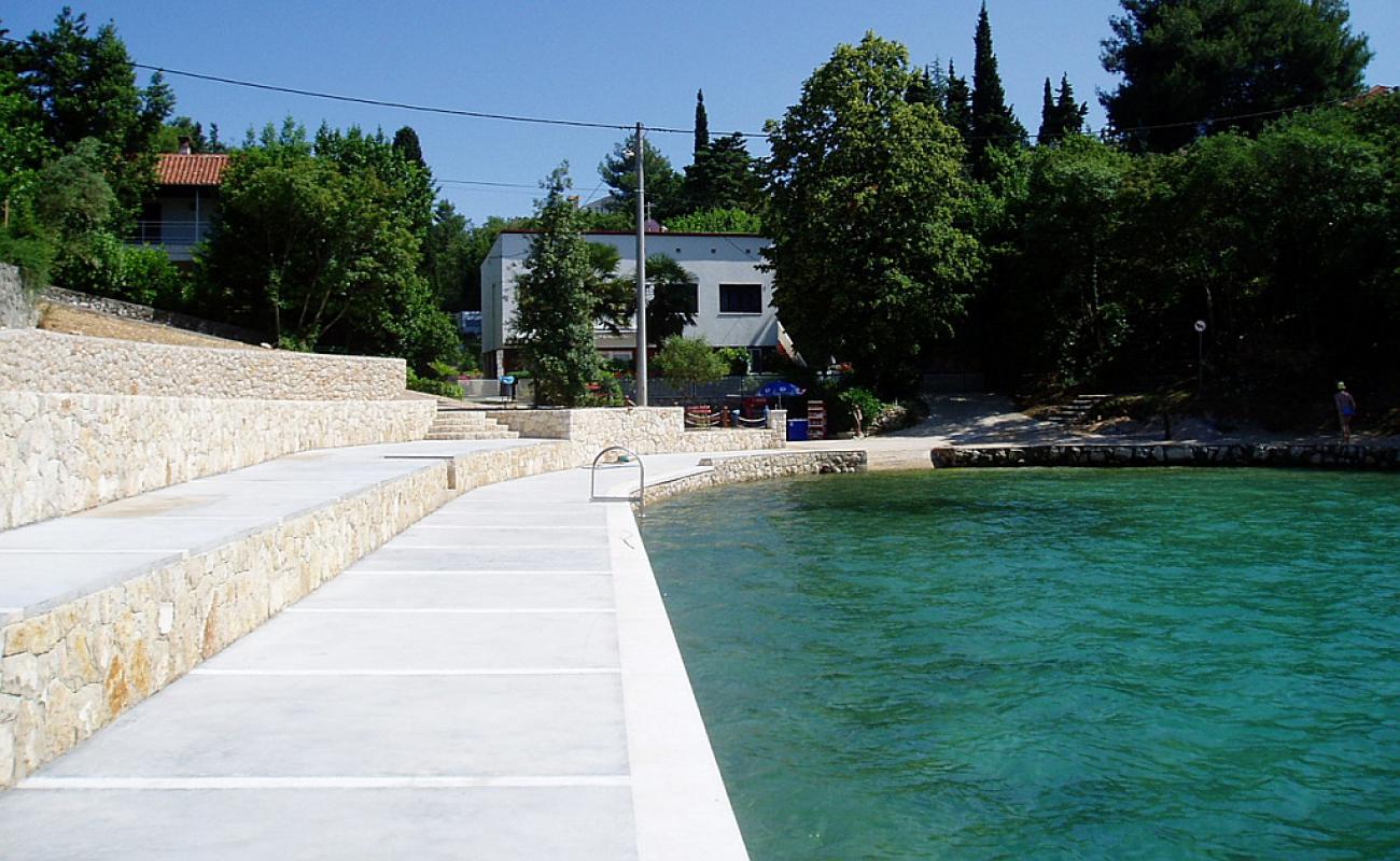 Photo of Zidarici beach with concrete cover surface