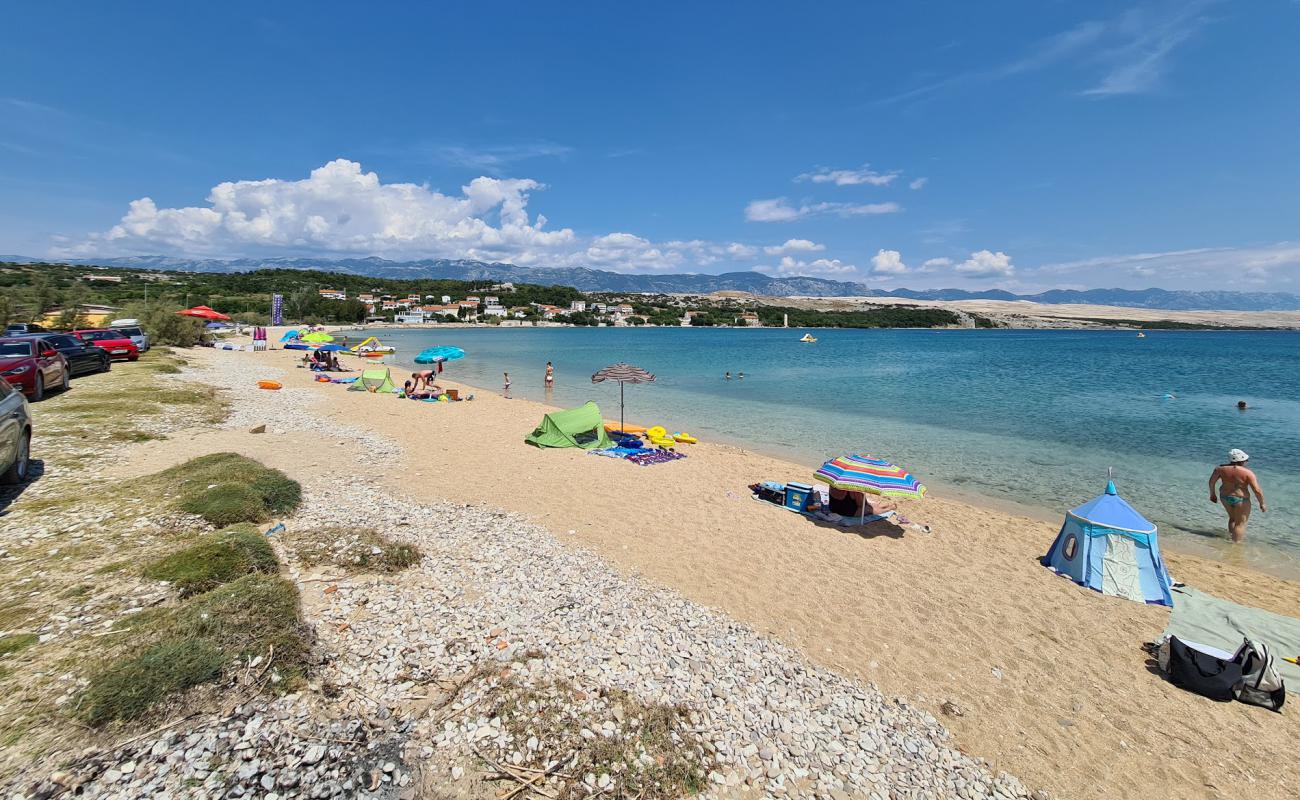 Photo of Caska beach with light fine pebble surface