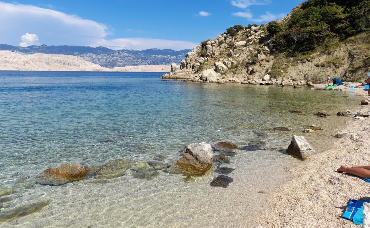 Photo of Delfinka beach with light fine pebble surface