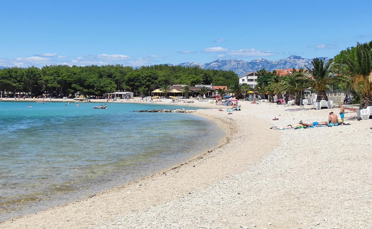 Photo of Dubrovnik beach with light fine pebble surface