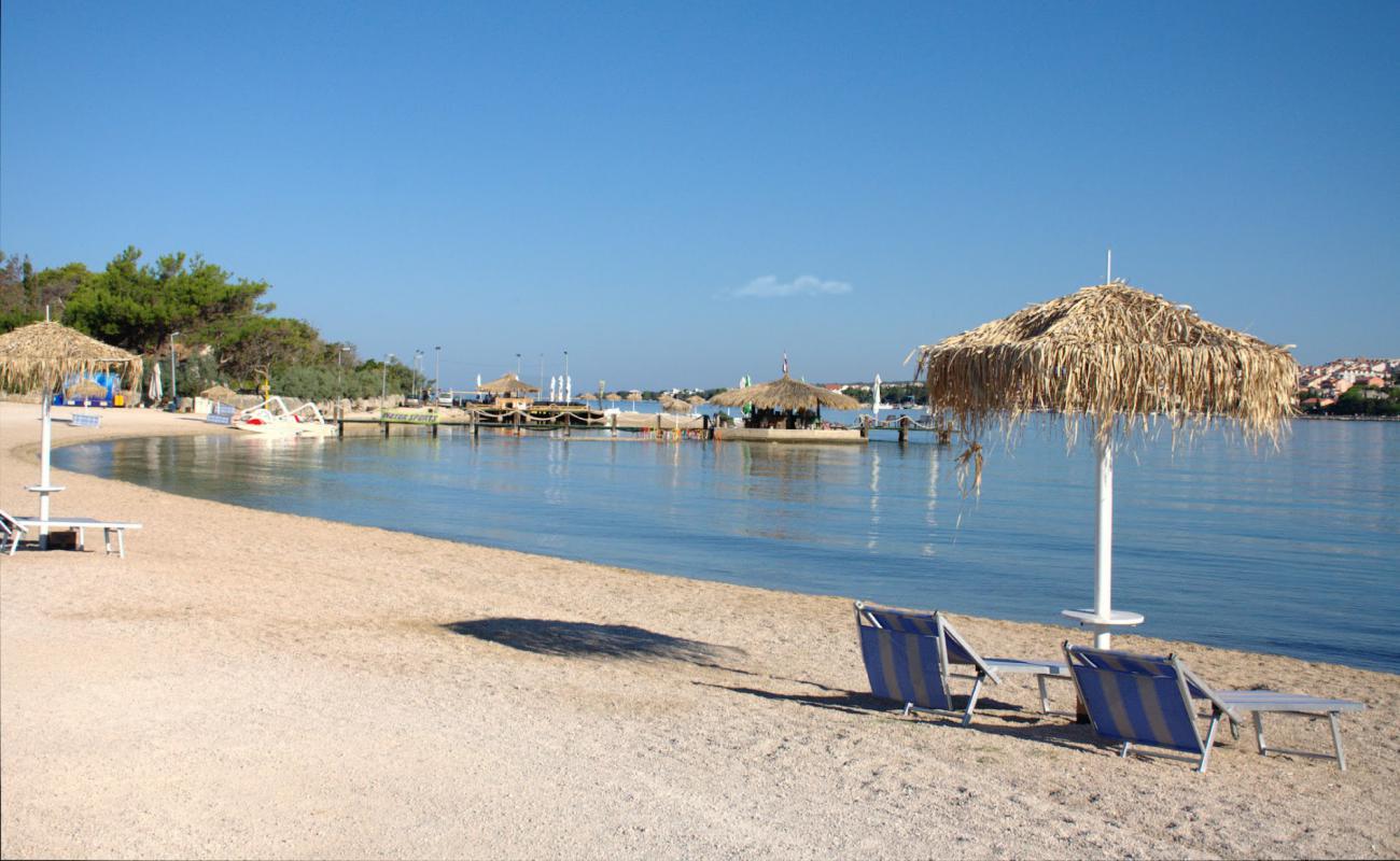 Photo of Vrtic beach with light fine pebble surface