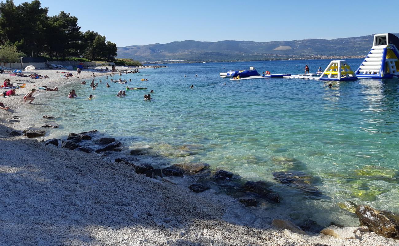 Photo of Slatine II beach with light fine pebble surface