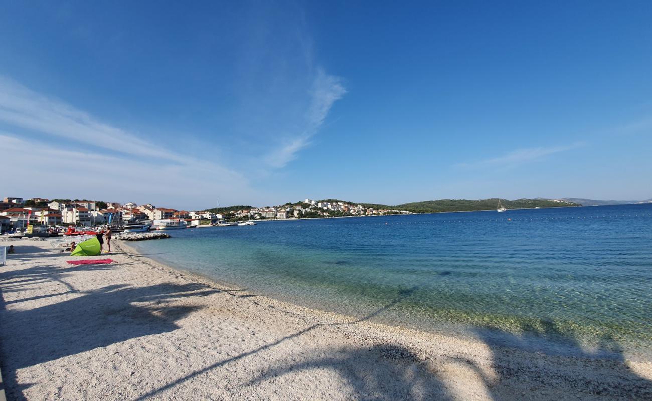 Photo of Okrug Gornji IV beach with light fine pebble surface