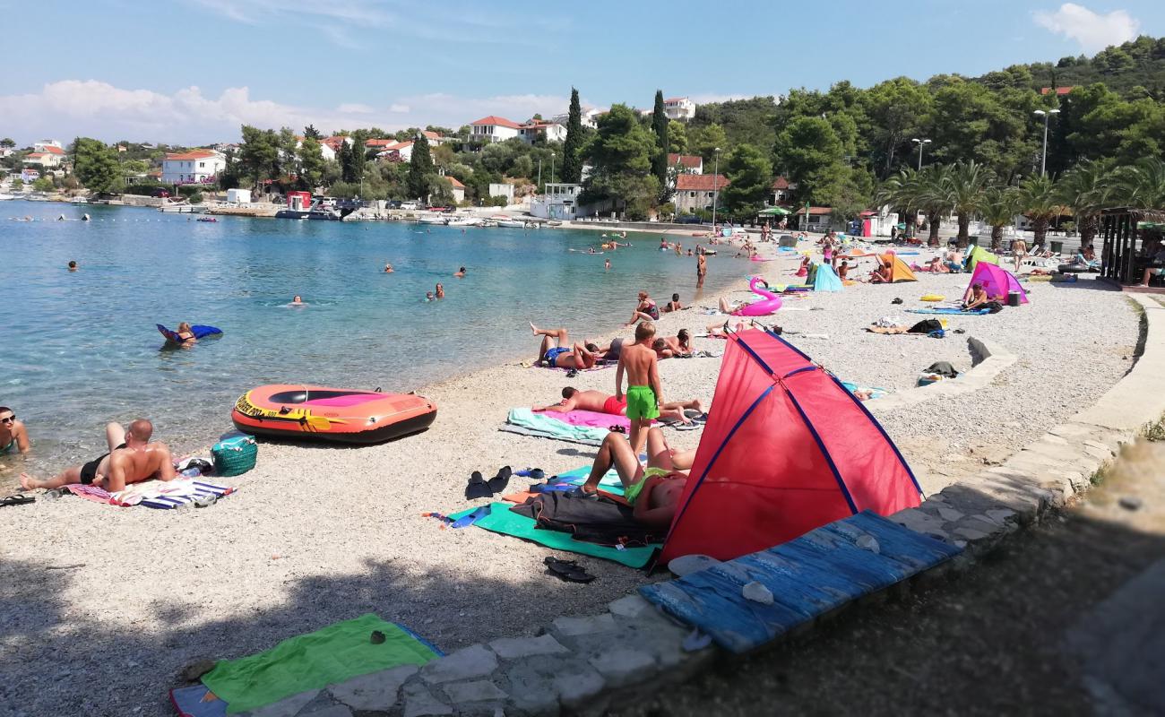 Photo of Necujam beach with light fine pebble surface