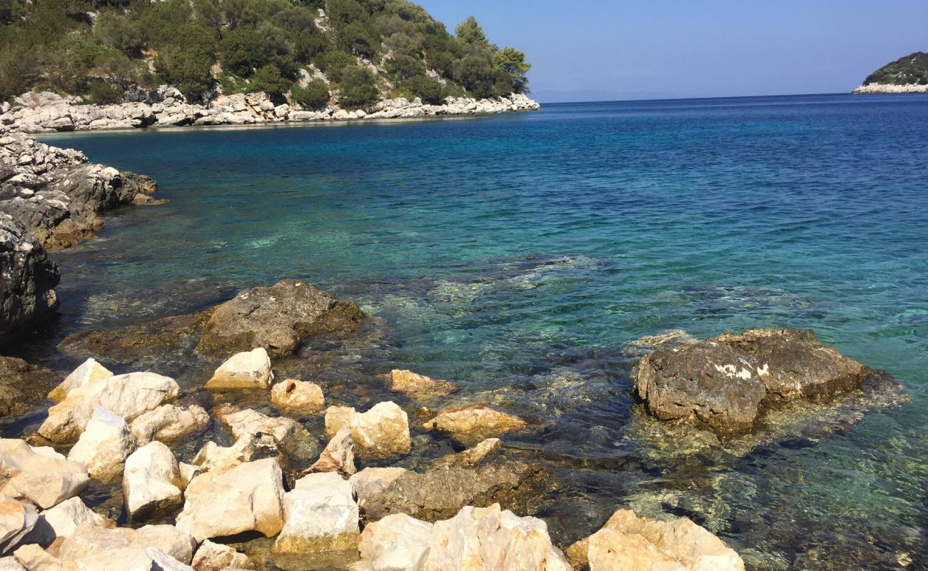 Photo of Korita bay with rocks cover surface