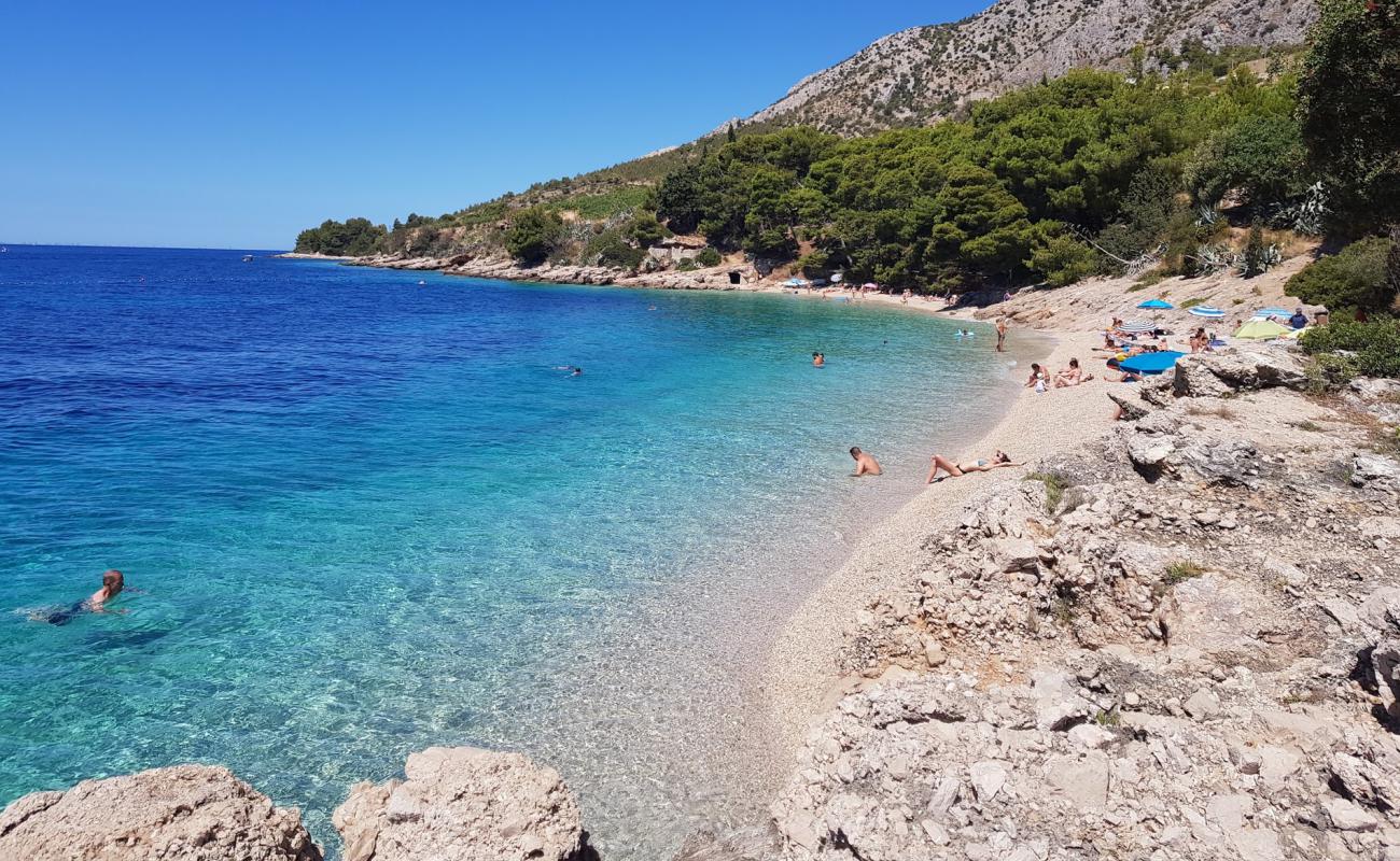 Photo of Murvica beach with light fine pebble surface