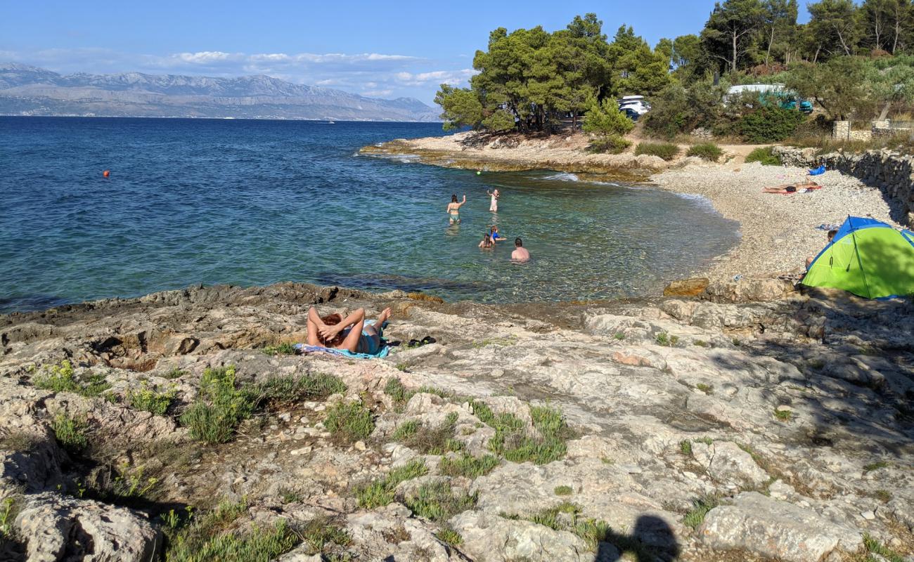 Photo of Justitija beach with light pebble surface