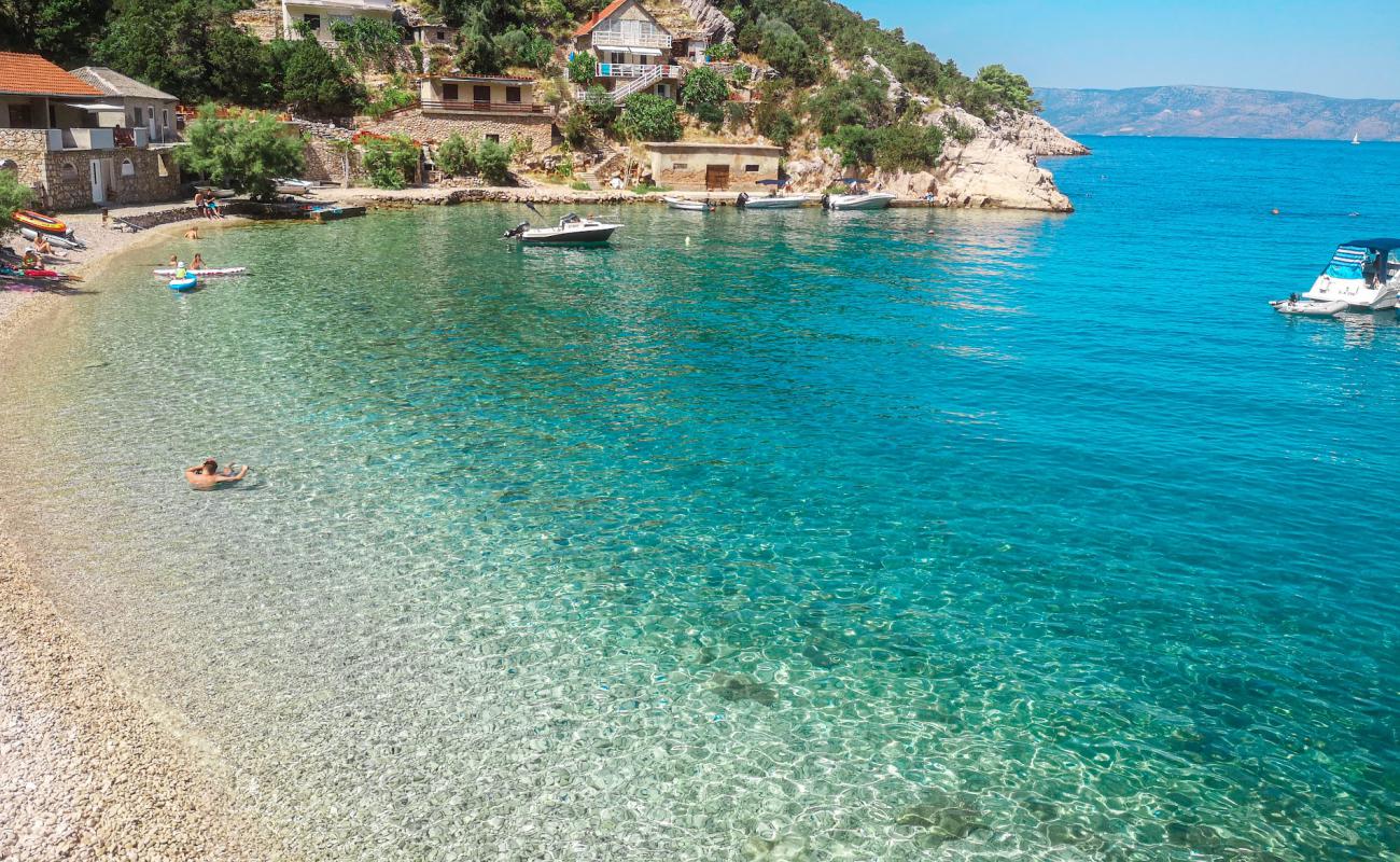 Photo of Mala Stiniva beach with light pebble surface