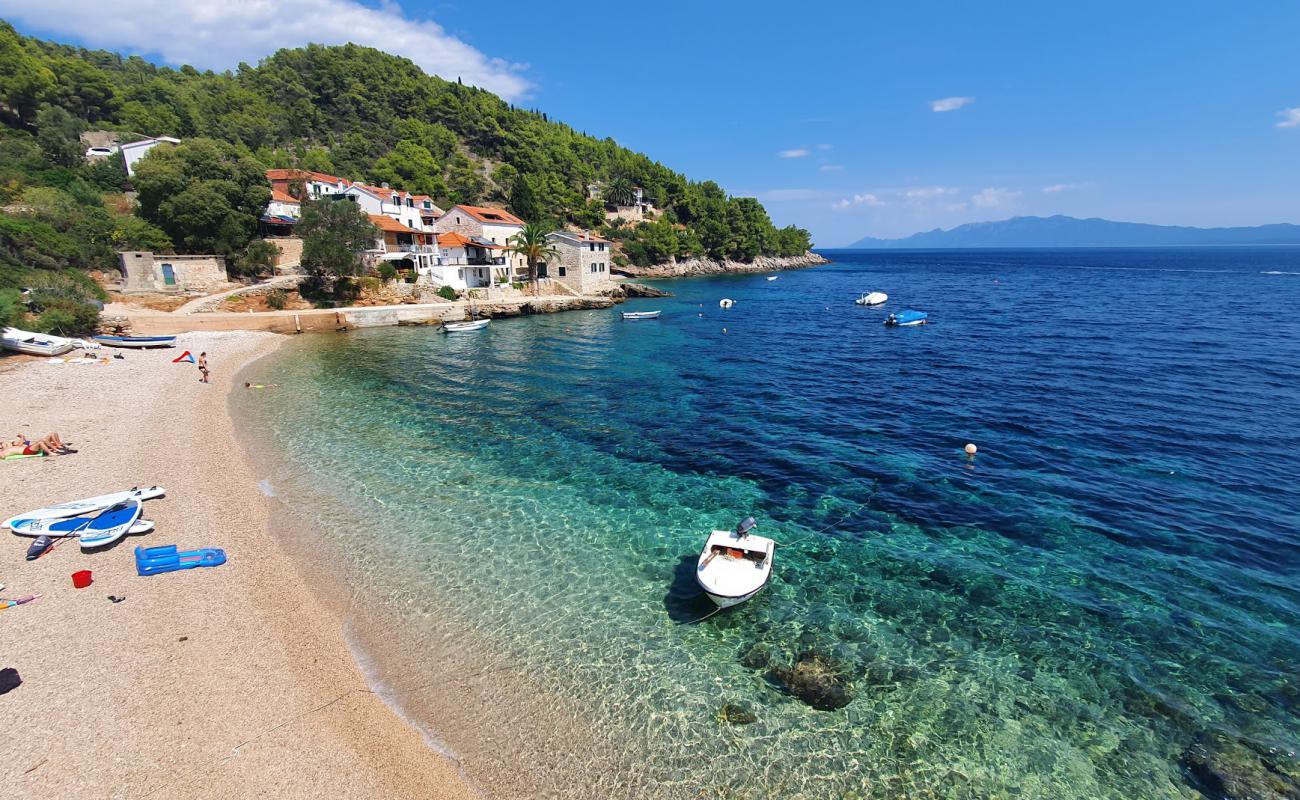 Photo of Tvrdni Dolac beach with light fine pebble surface