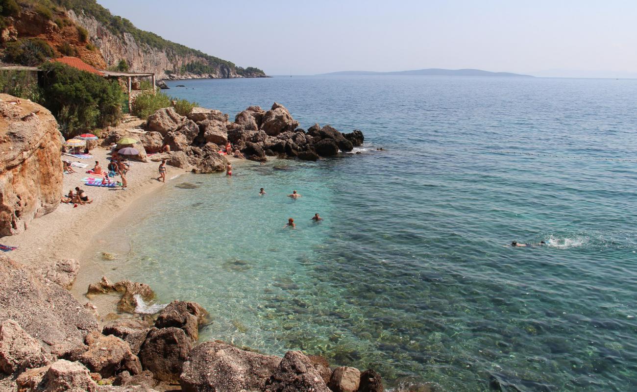 Photo of Skala beach with light fine pebble surface