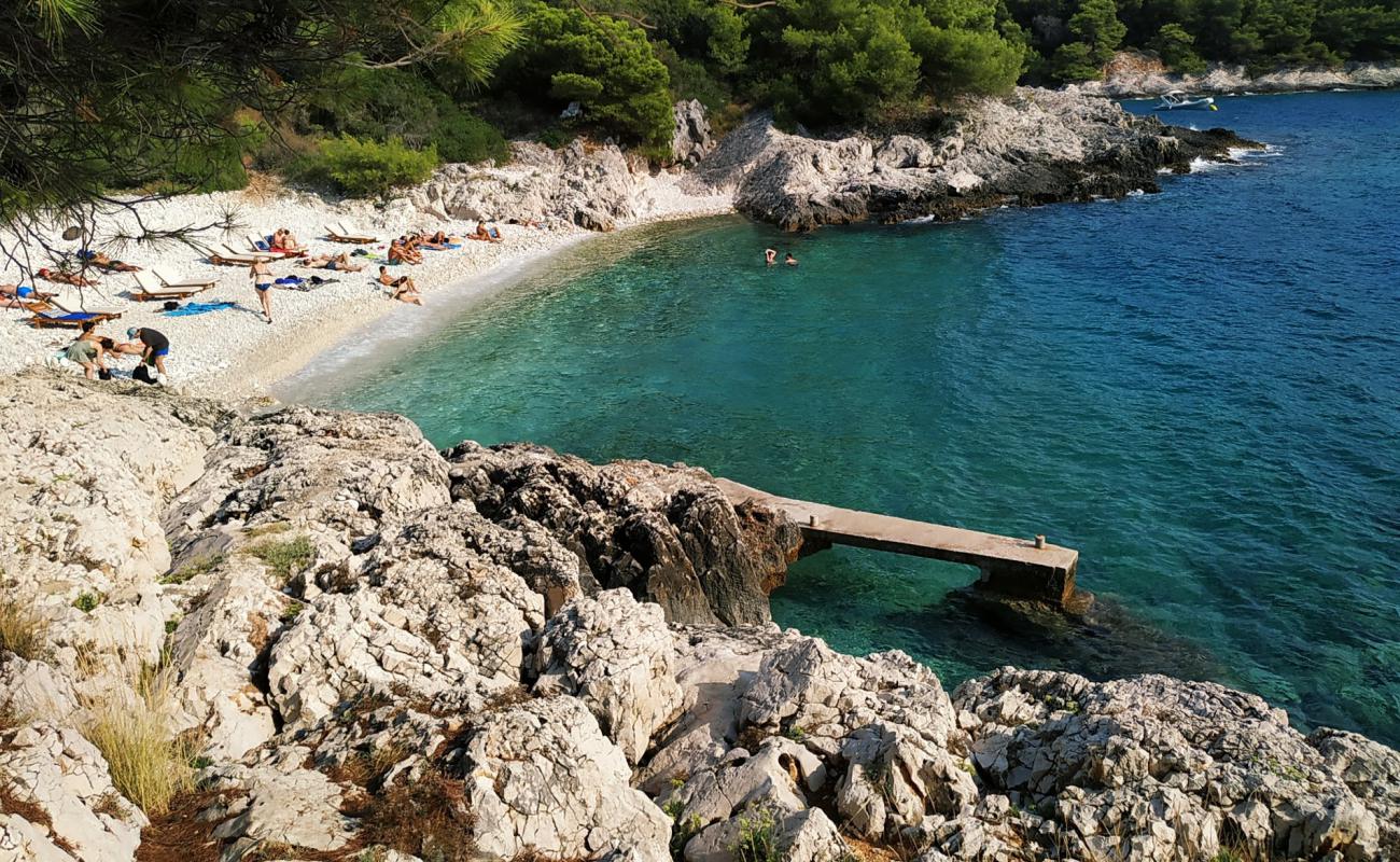 Photo of Mekicevica beach with white pebble surface