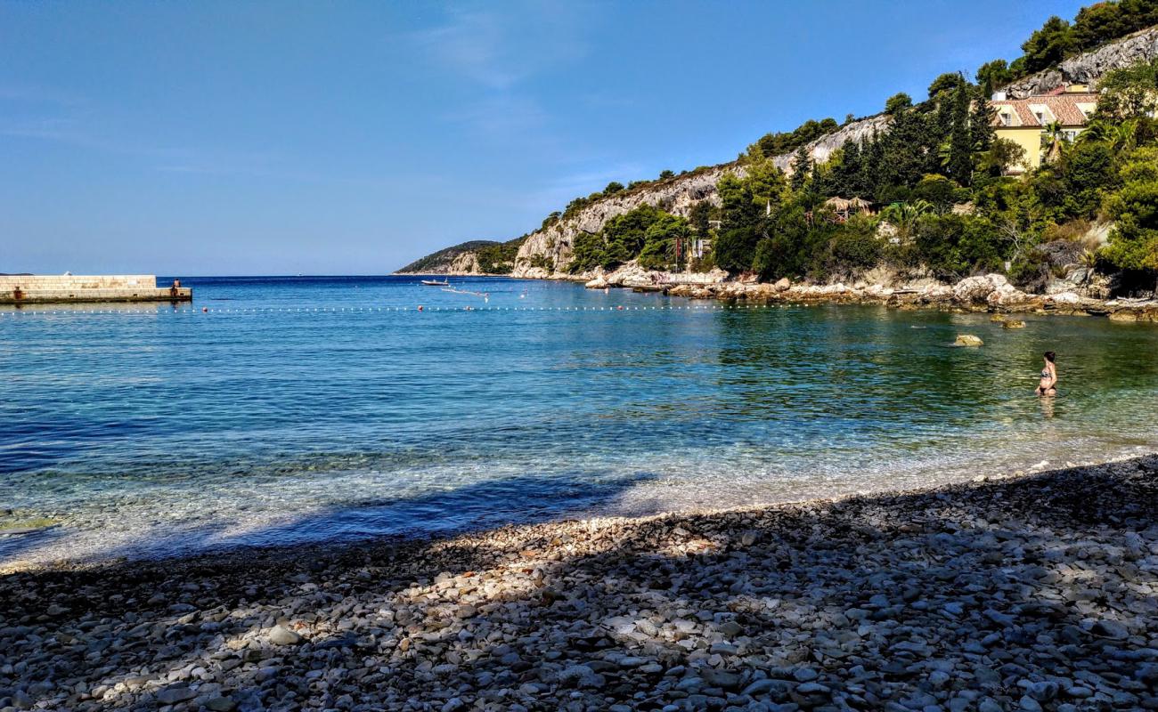 Photo of Podstine beach with light pebble surface