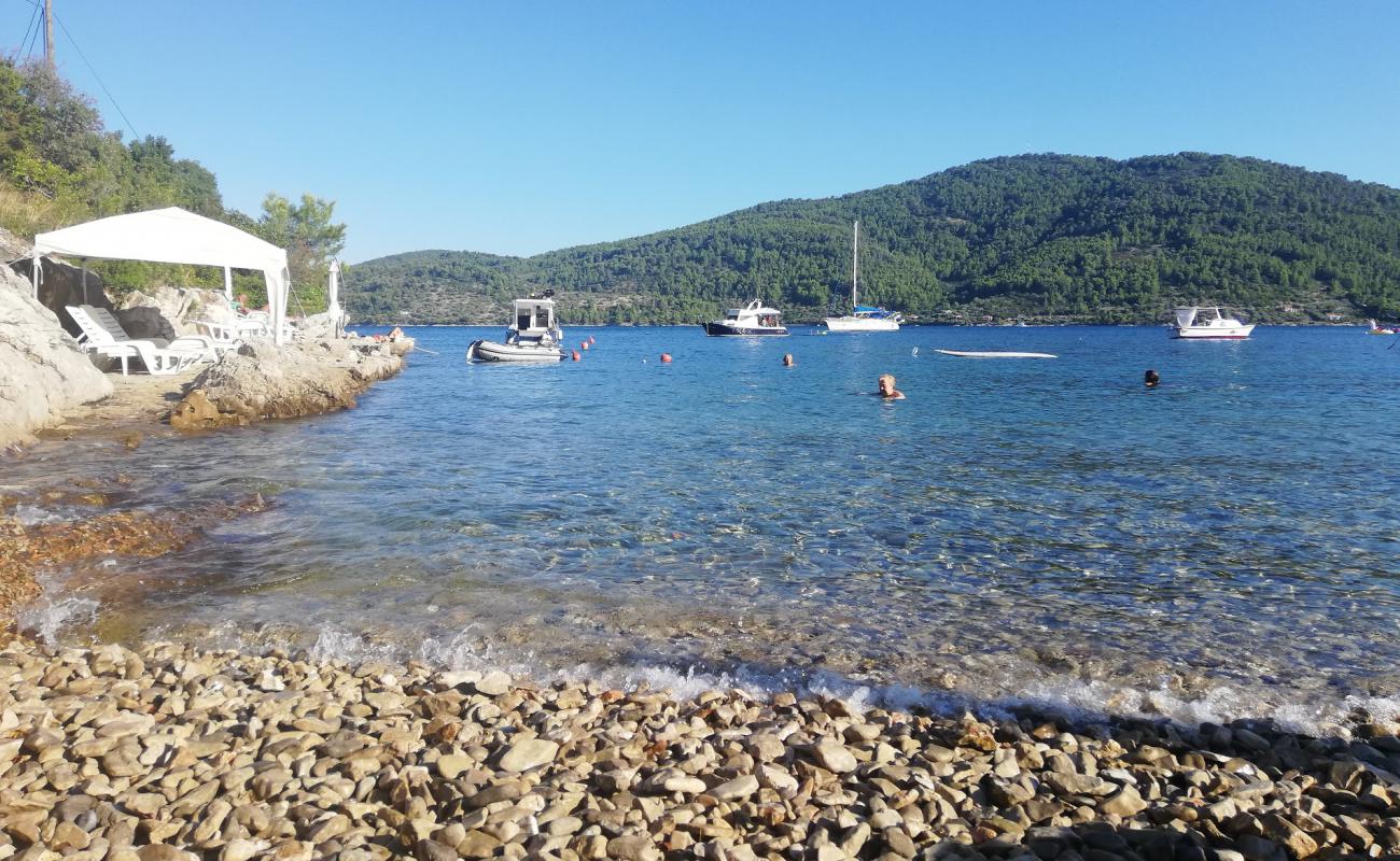 Photo of Mikulina Luka beach with light pebble surface