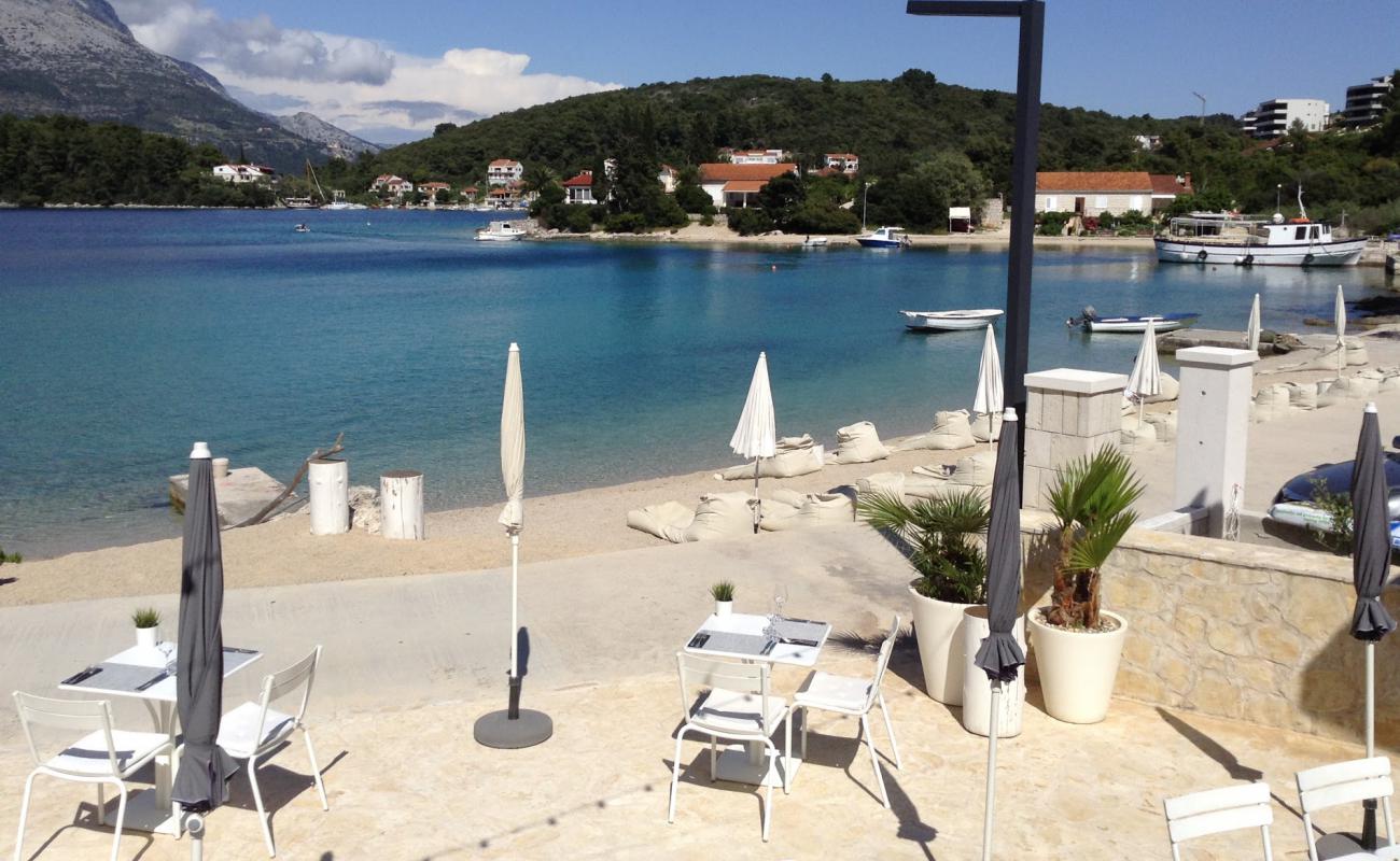 Photo of Zrnovo beach with light fine pebble surface