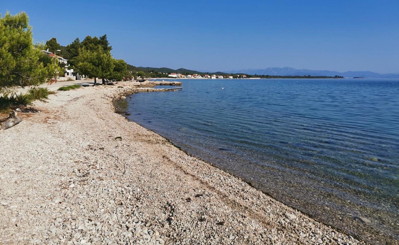 Photo of Drace beach with light pebble surface