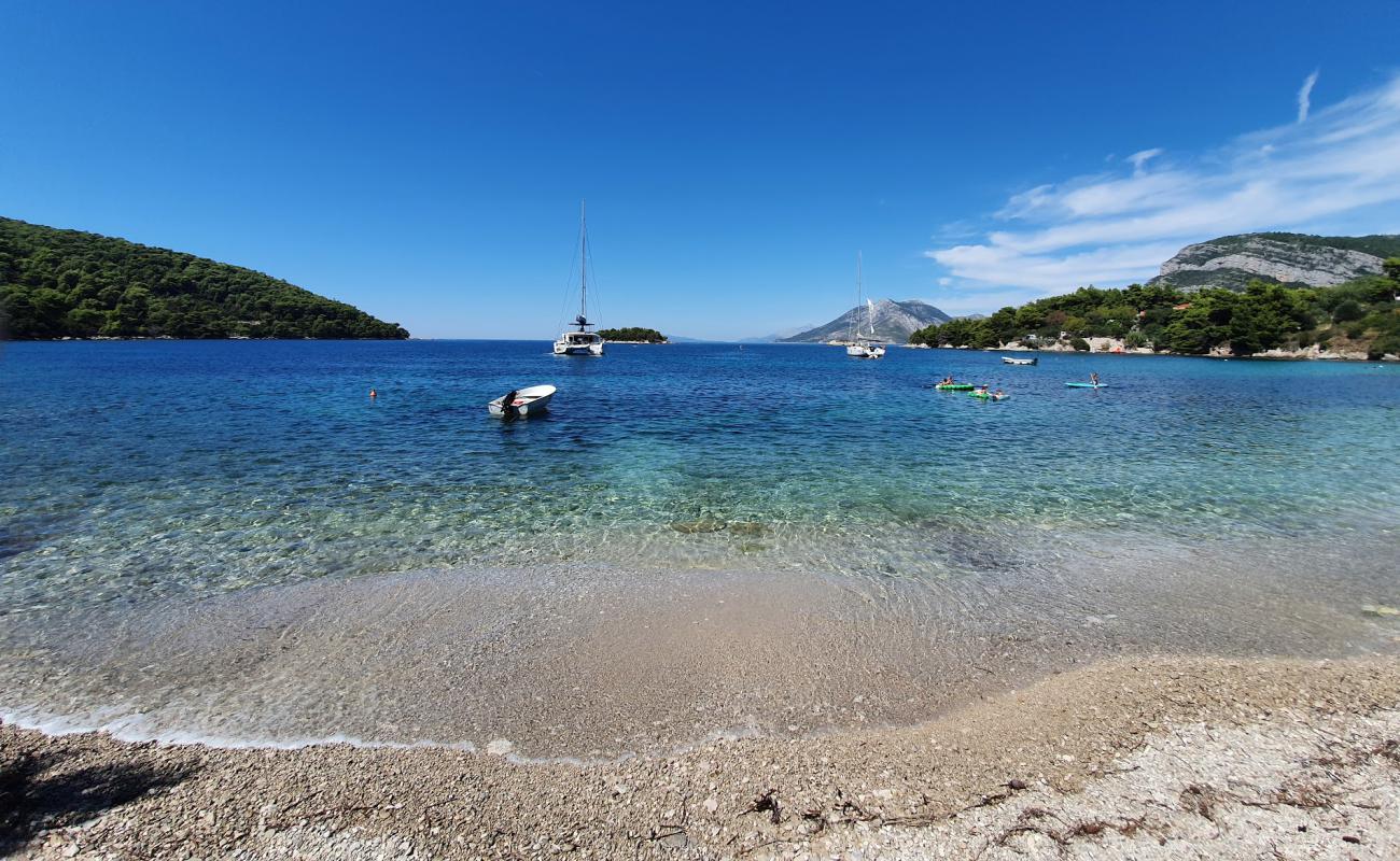 Photo of Vucine beach with light sand &  pebble surface