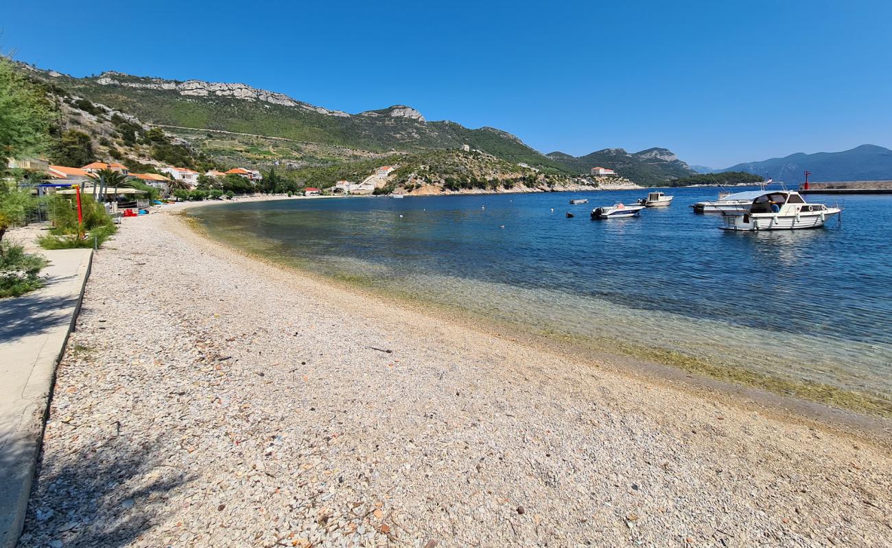 Photo of Trstenik beach with light fine pebble surface