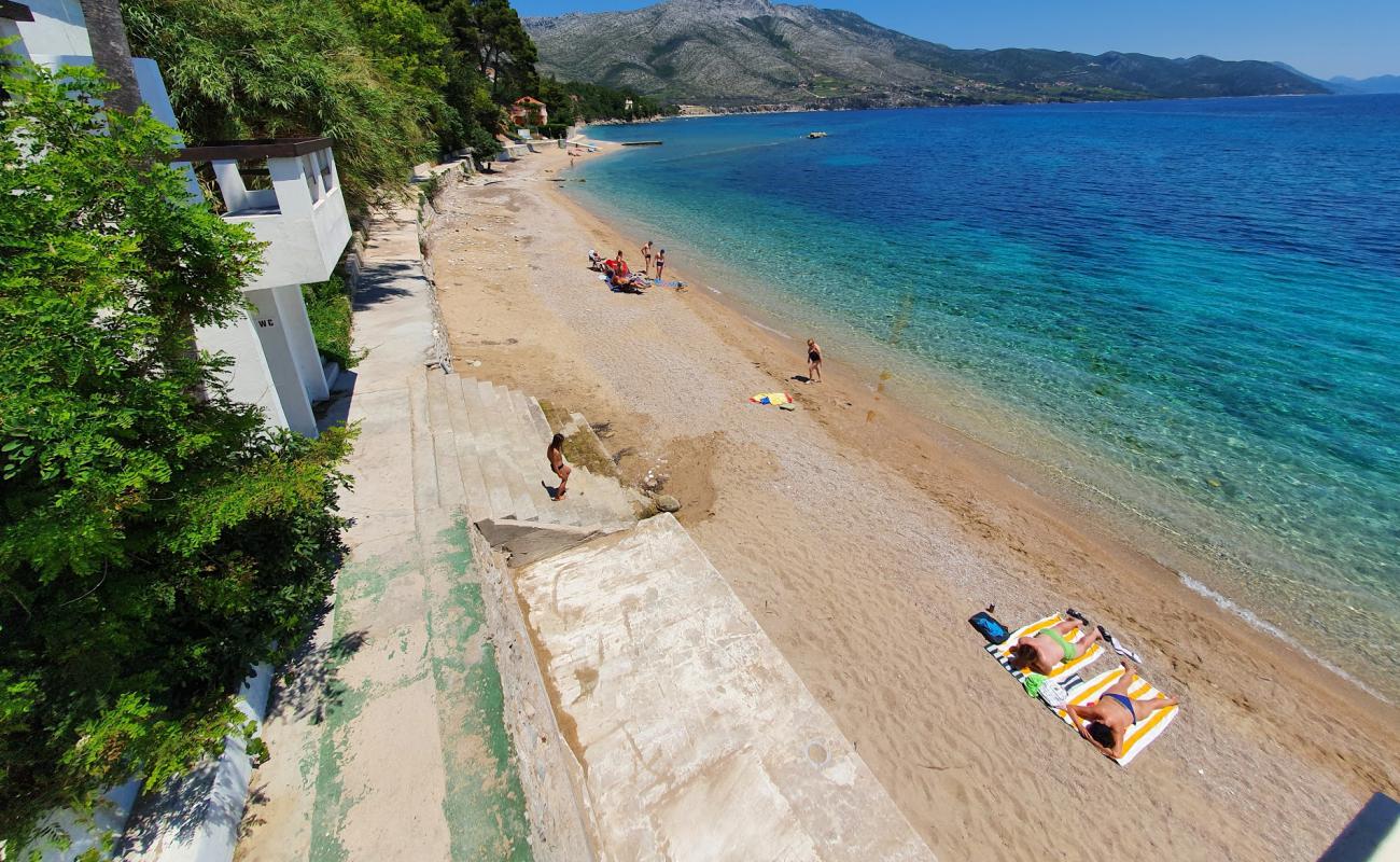 Photo of Trstenica beach with light fine pebble surface