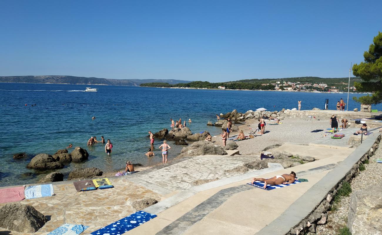 Photo of Koralj Beach with gray fine pebble surface