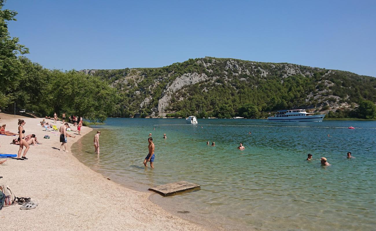 Photo of City Beach Skradin with light fine pebble surface